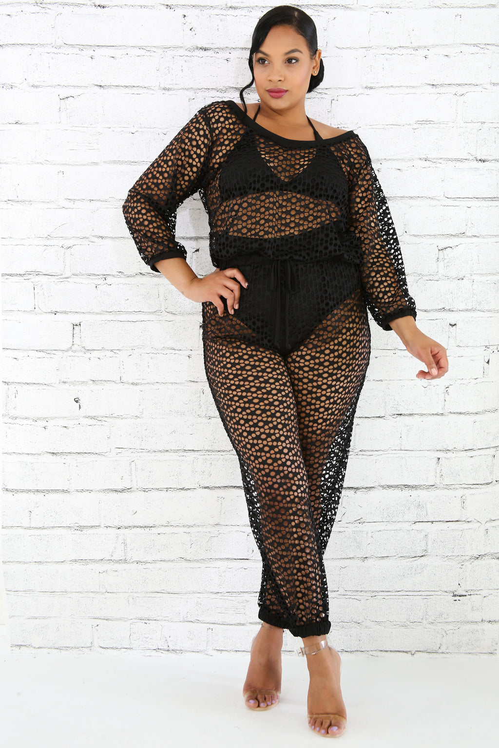 Jumper -Black Net Cover-Up